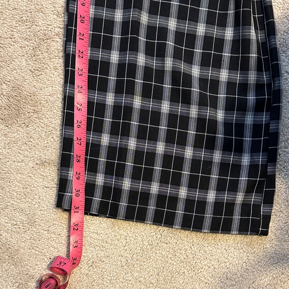 Plaid Black and Gray Wide Leg Trousers - Picture 5 of 8